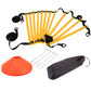 1Set Soccer Agility Training Equipment Set 12 Rung Agility Ladder 10 Disc Cones 4 Steel Stakes Soccer Speed Training Equipment